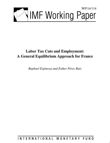 Labor Tax Cuts and Employment A General Equilibrium Approach for France