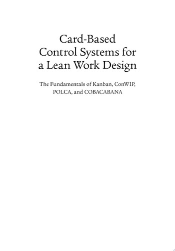 Card-Based Control Systems for a Lean Work Design
