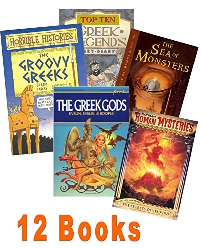 Greek & Roman for Kids: Percy Jackson Olympian Series #1-2; the Golden Fleece; Say Cheese Medusa; the Greek Gods; Greek Top Ten Greek Legends; It's All Greek to Me; Pifitos : A Newly Found Unknown Poem of Homer