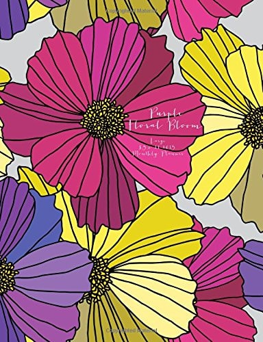 Purple Floral Bloom Large 8. 5 X 11 2015 Monthly Planner