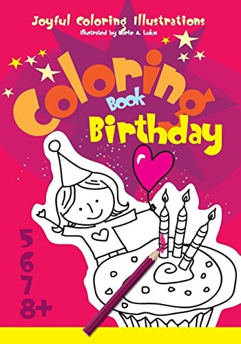 Coloring Book Birthday Joyful Coloring Illustrations