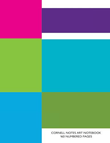 Cornell Notes Inspirational Notebook 160 Numbered Pages Notebook for Cornell Notes with Multicolor Squares Cover - 8.5"x11" Ideal for Studying, Includes Guide to Effective Studying and Learning