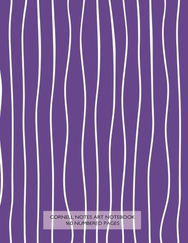 Cornell Notes Inspirational Notebook 160 Numbered Pages Notebook for Cornell Notes with Purple Reeds Cover - 8.5"x11" Ideal for Studying, Includes Guide to Effective Studying and Learning