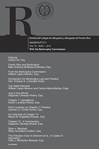 Revista Del Colegio de Abogados Y Abogadas de Puerto Rico Vol. 76 1 Bankruptcy
