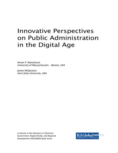 Innovative Perspectives on Public Administration in the Digital Age
