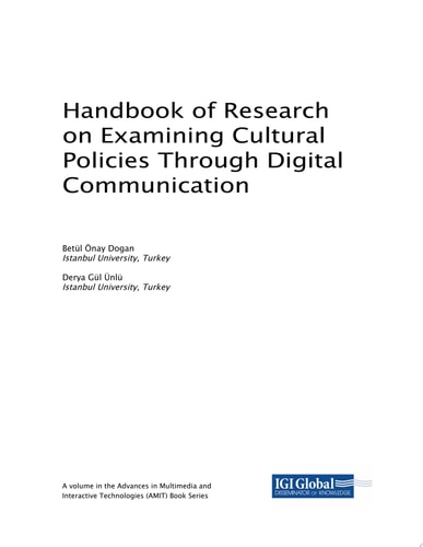 Handbook of Research on Examining Cultural Policies Through Digital Communication