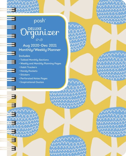 Posh: Deluxe Organizer 17-Month 2020-2021 Monthly/Weekly Planner Calendar Blossoms and Bows