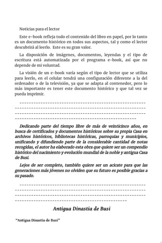 Antigua Dinastia de Busi Origines, historia y expansion de esta antigua y Noble Dinastia
