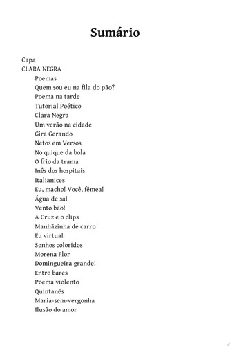 Clara Negra Poemas