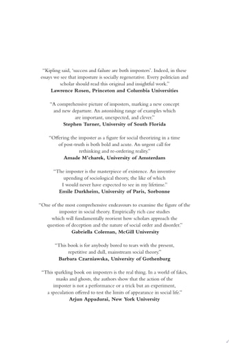The Imposter as Social Theory Thinking with Gatecrashers, Cheats and Charlatans
