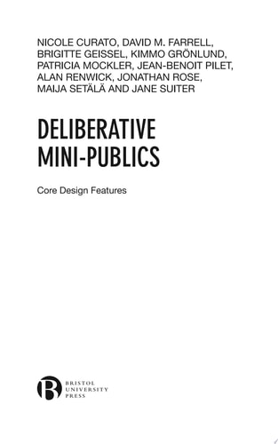 Deliberative Mini-Publics Core Design Features