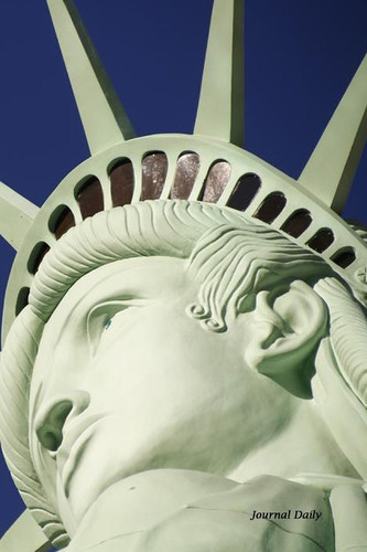 Journal Daily New York Statue of Liberty Art, Lined Blank Journal Book, 6 X 9, 200 Pages for Writing, Unique Gifts, for Him for Her