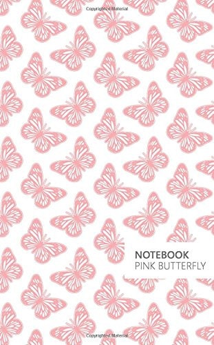 Pink Butterfly Notebook (Jotter) Pink Butterfly Notebook / Jotter with 96 Lined Pages - A5 / 5x8 Inches / 12. 7x20. 3cm