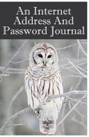 An Internet Address and Password Journal Password Organiser/ Diary / Notebook Owl