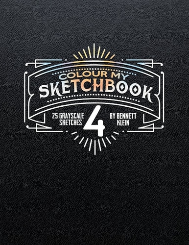 Colour My SketchBook 4 GreyScale Colouring Book