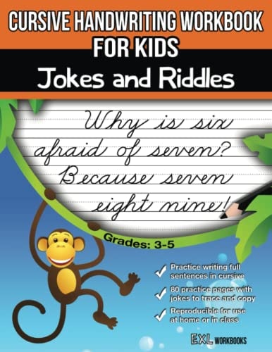 Cursive Handwriting Workbook for Kids Jokes and Riddles
