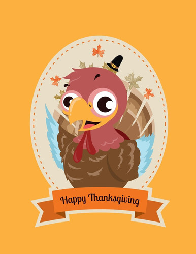 Happy Thanksgiving Cute Turkey Thanksgiving Notebook
