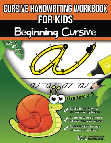 Cursive Handwriting Workbook for Kids Beginning Cursive
