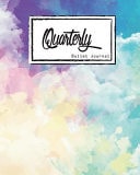 Bullet Journal: Dot Grid, Quarterly Guided,Colorful Watercolor Blue Tone,Composition Notebook, 8 X 10 , 90 Page Small Journal Notebook Diary for Adults and Kids