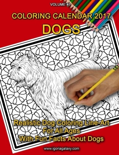 Coloring Calendar 2017: Dogs