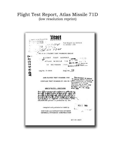 Flight Test Report, Atlas Missile 71D