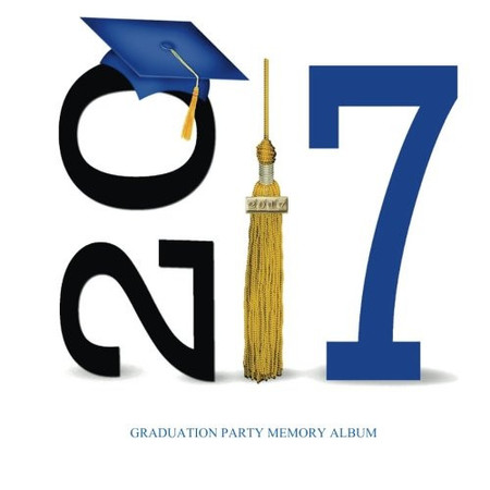 2017 Graduation Party Memory Album with Photo Frames and Guest Book 100 Pages of Party Memories Blue and Gold Graduation Party Supplies in All Departments in Party Supplies Blue and Black Graduation Decorations in Party Sup Blue and White Graduation Party Supplies in All De