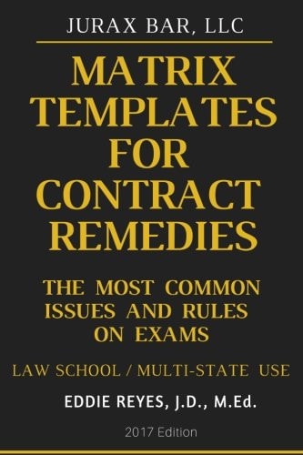 Matrix Templates for Contracts Remedies The Most Common Issues and Rules on Law School Exams