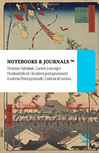 Notebooks and Journals Japanese Ukiyo-E, Shichuhan'ei Tanabata Matsuri, Large Musician Soft Cover (5. 5 X 8. 5)(Blank Sheet Music, Music Manuscript Paper, Staff Paper)