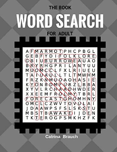 The Book Word Search For Adult Word Search Large Print Paper 50 Puzzles Fun Game