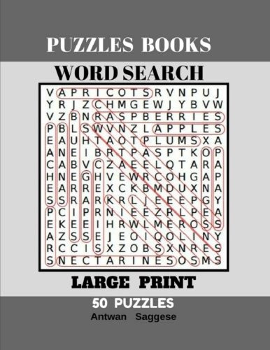Puzzles Books Word Search Large Print 50 Puzzles Word Search 50 Puzzles Large Print