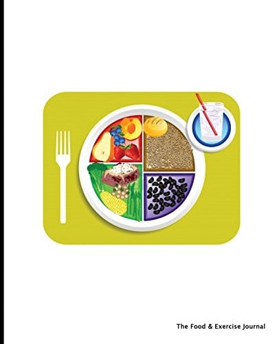 The Food and Exercise Journal - Food Tray Design 7. 5 X 9. 25 , 100 Page-Personal Food and Exercise Diary Journal,Durable Matte Cover(Food Journals for Weight Loss and Tracking Meals)