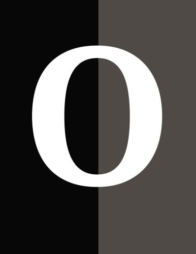 O: Monogram Initial O Unlined Notebook Journal Diary 8.5 X 11 Large 100 Pages