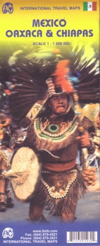 Mexico: Oaxaca & Chiapas 1: 1,000,000 Regional Travel Map
