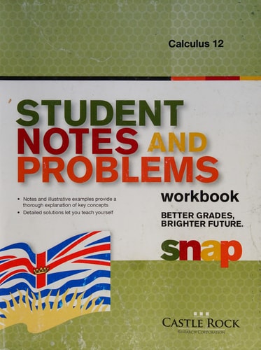Student Notes and Problems Workbook Chemistry 12