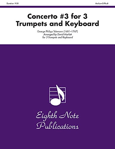 Concerto #3 for 3 Trumpets and Keyboard Score & Parts