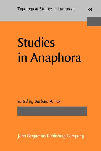 Studies in Anaphora (Typological Studies in Language)