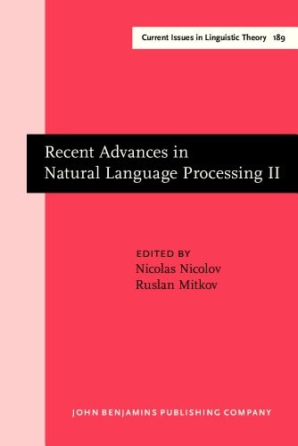 Recent Advances in Natural Language Processing II Selected Papers from RANLP'97