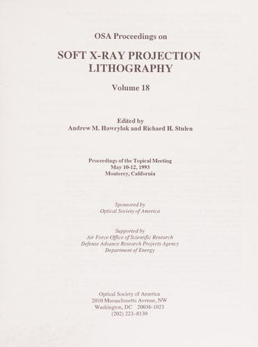 OSA Proceedings on Nonlinear Dynamics in Optical Systems Proceedings of the International Topical Meeing