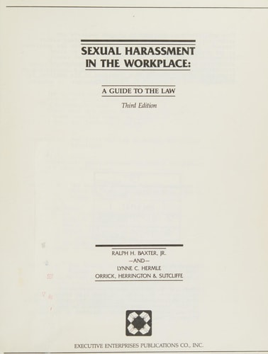 Sexual harassment in the workplace: A guide to the law