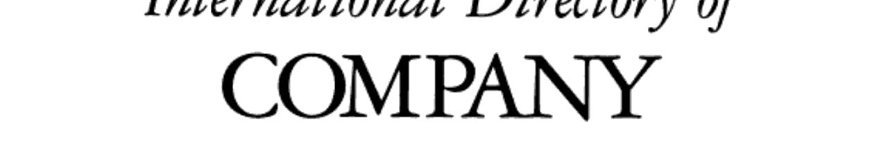 International Directory of Company Histories