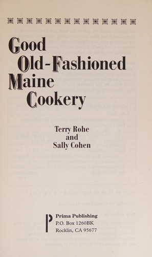 Good Old-fashioned Maine Cookery