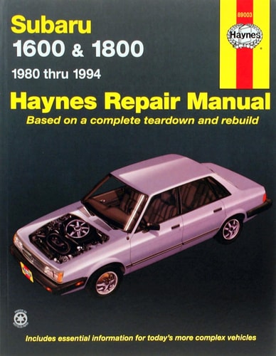 Subaru 1600 & 1800 1980 thru 1994