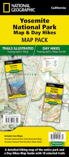 National Geographic Trails Illustrated Map: Yosemite National Park Map & Day Hikes Map Pack Bundle