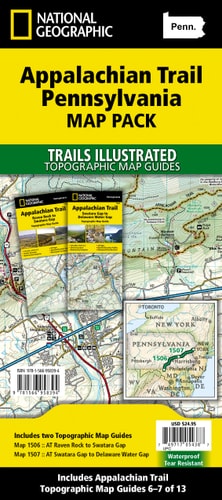 National Geographic Trails Illustrated Map 2020 Appalachian Trail Pennsylvania Map Pack Bundle