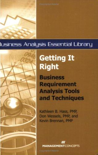 Getting it right: business requirement analysis tools and techniques