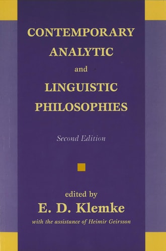 Contemporary Analytic and Linguistic Philosophies