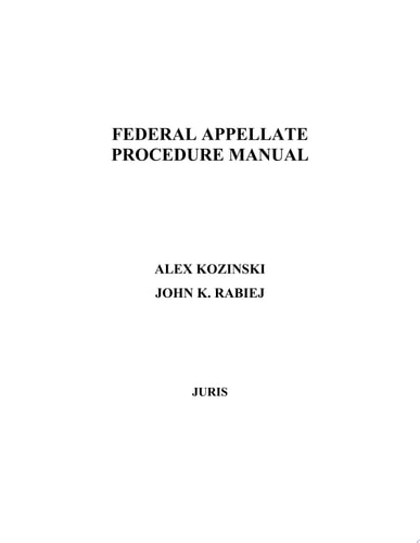 Federal Appellate Procedure Manual