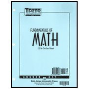 Math 7: Fundamentals Of Math, Tests Answer Key