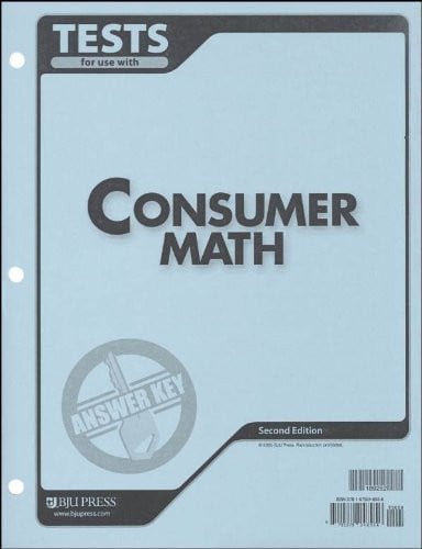 Consumer Math Tests Answer Key 2nd Edition