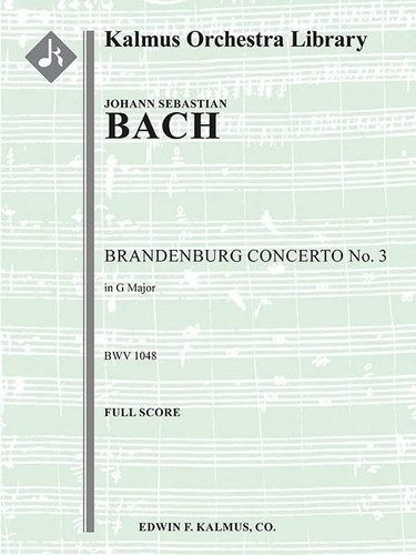 Brandenburg Concerto No. 3 in G, Bwv 1048 Score